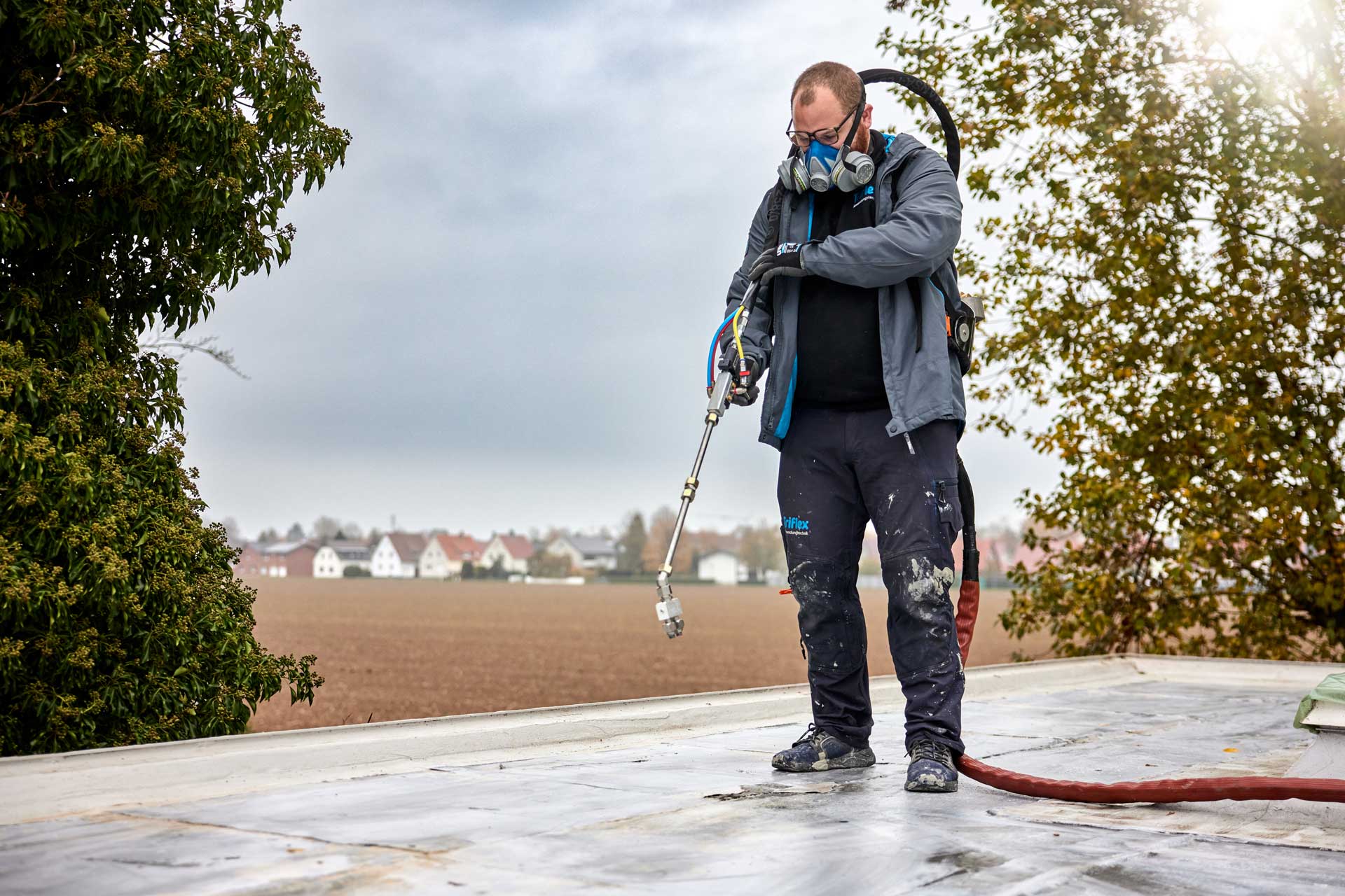 Flachdachsanierung in Minden.