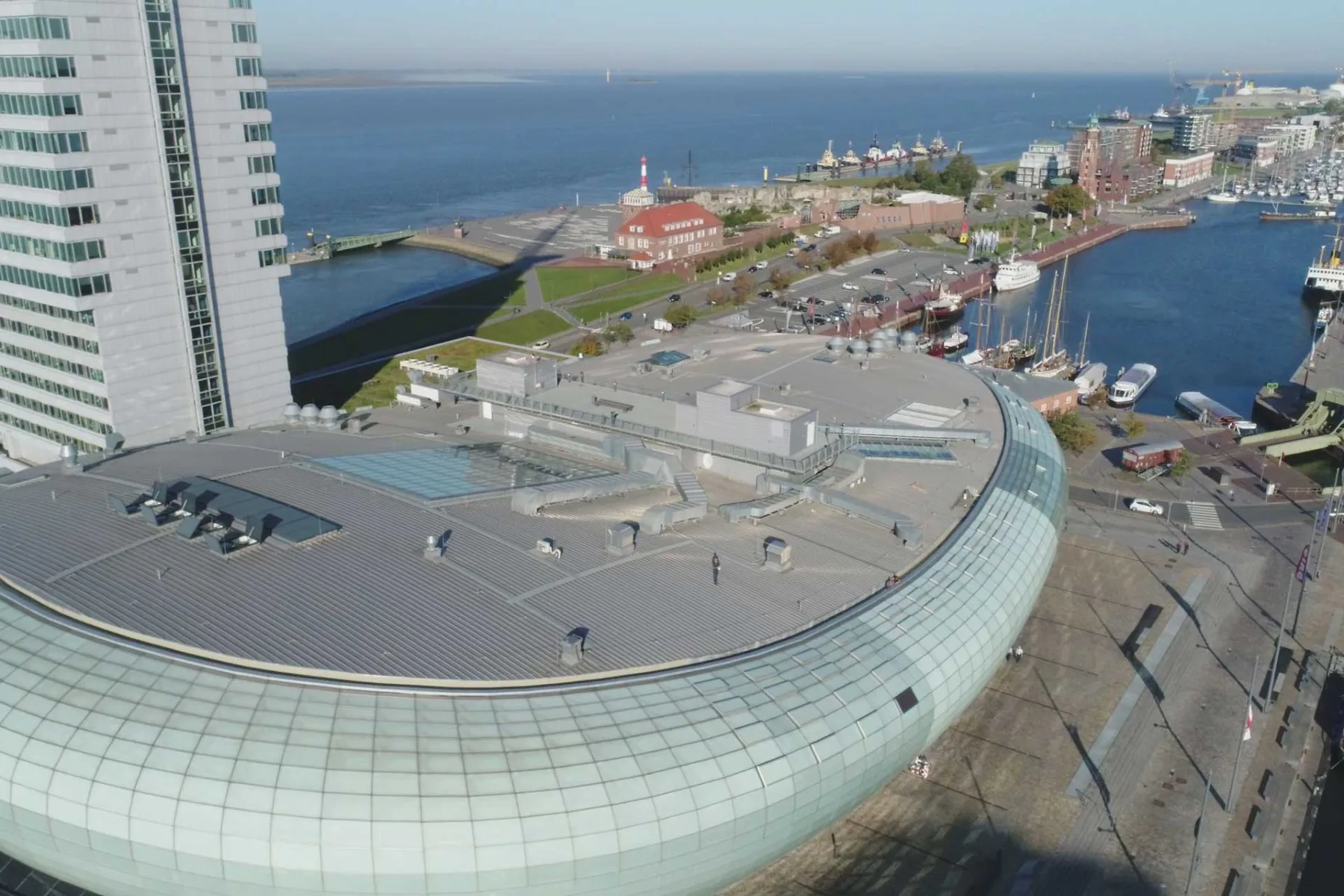 360 ° Dachrinne des Klimahauses Bremerhaven.