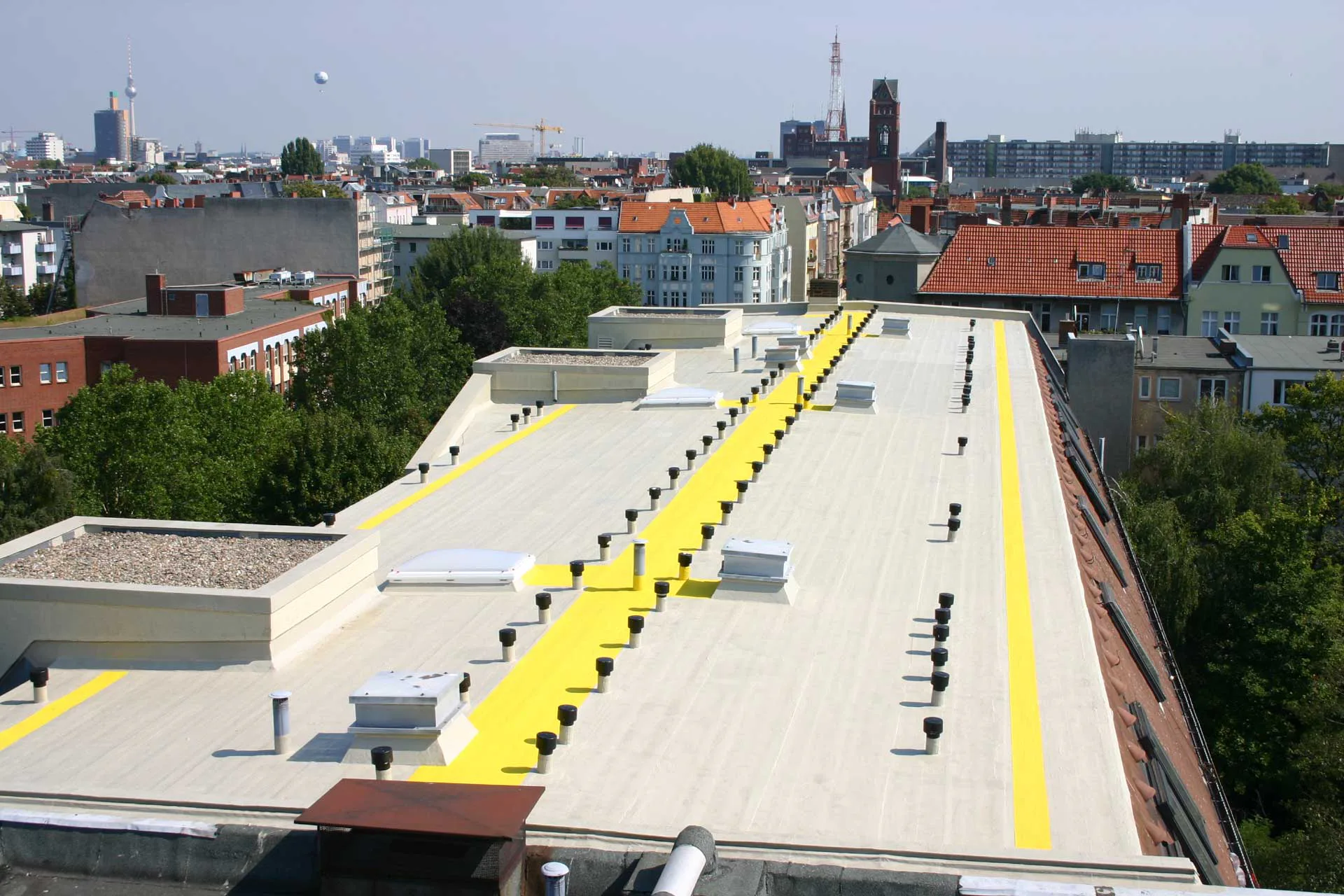 Flachdachsanierung in Berlin.