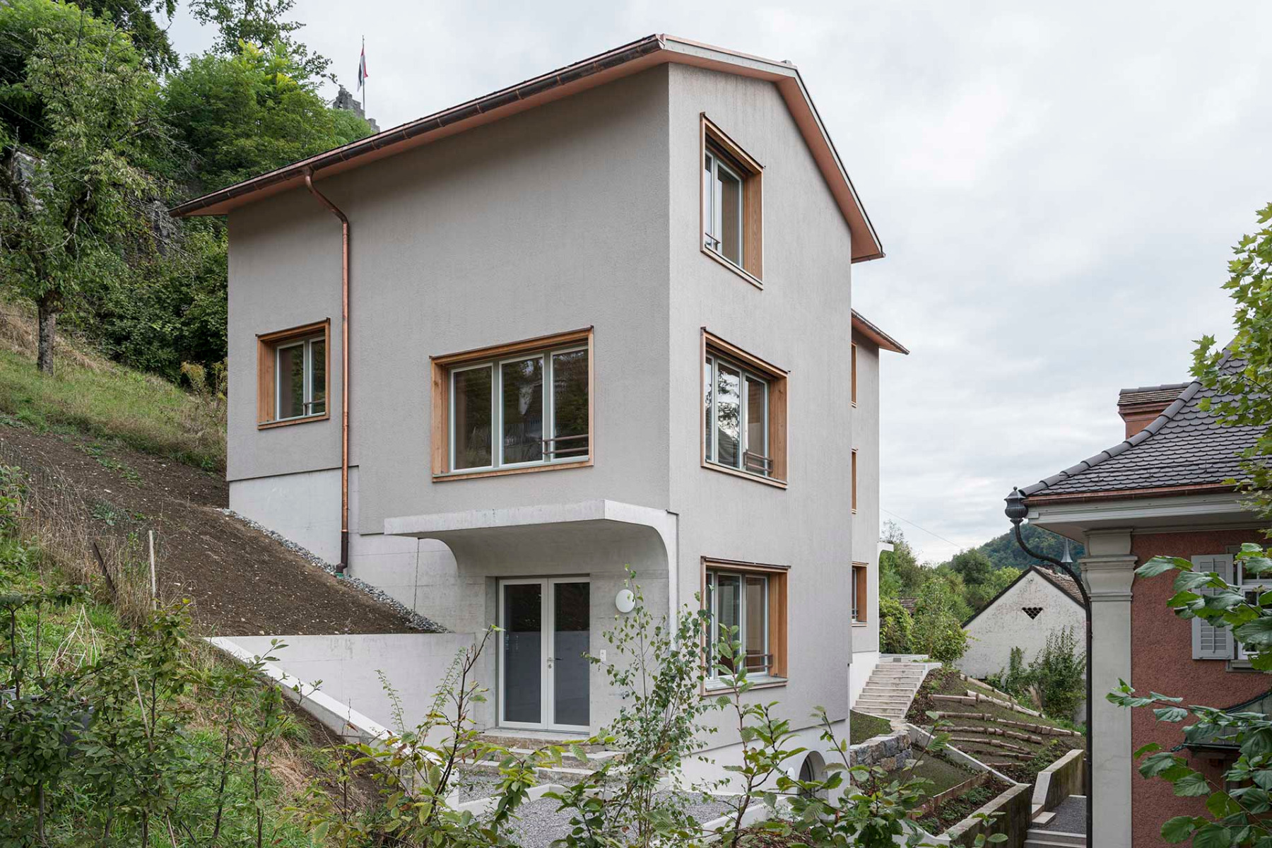 Wohnhäuser am Badener Schlossberg bei Zürich