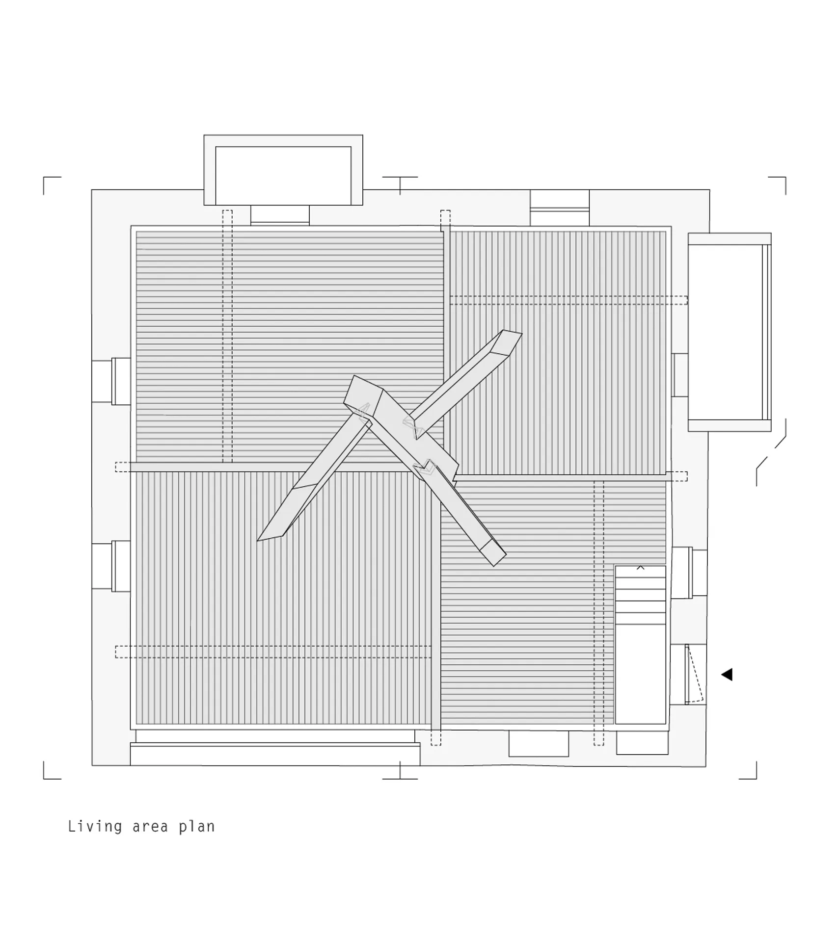 Grundriss des Bootshauses, Grafik