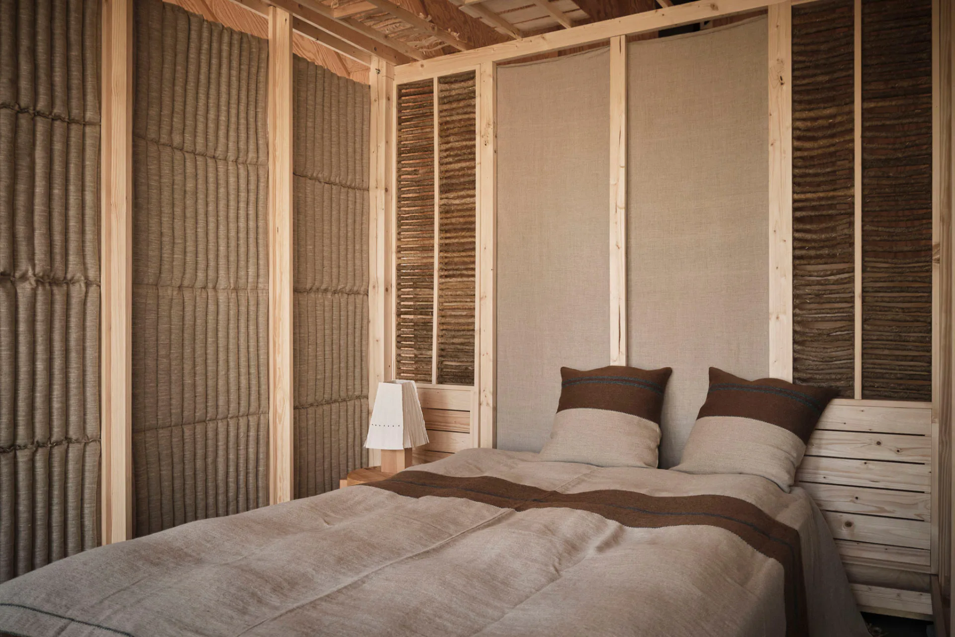 Der Rooted Potential Pavillon bei Kopenhagen ist aus biobasierten Materialien konstruiert.