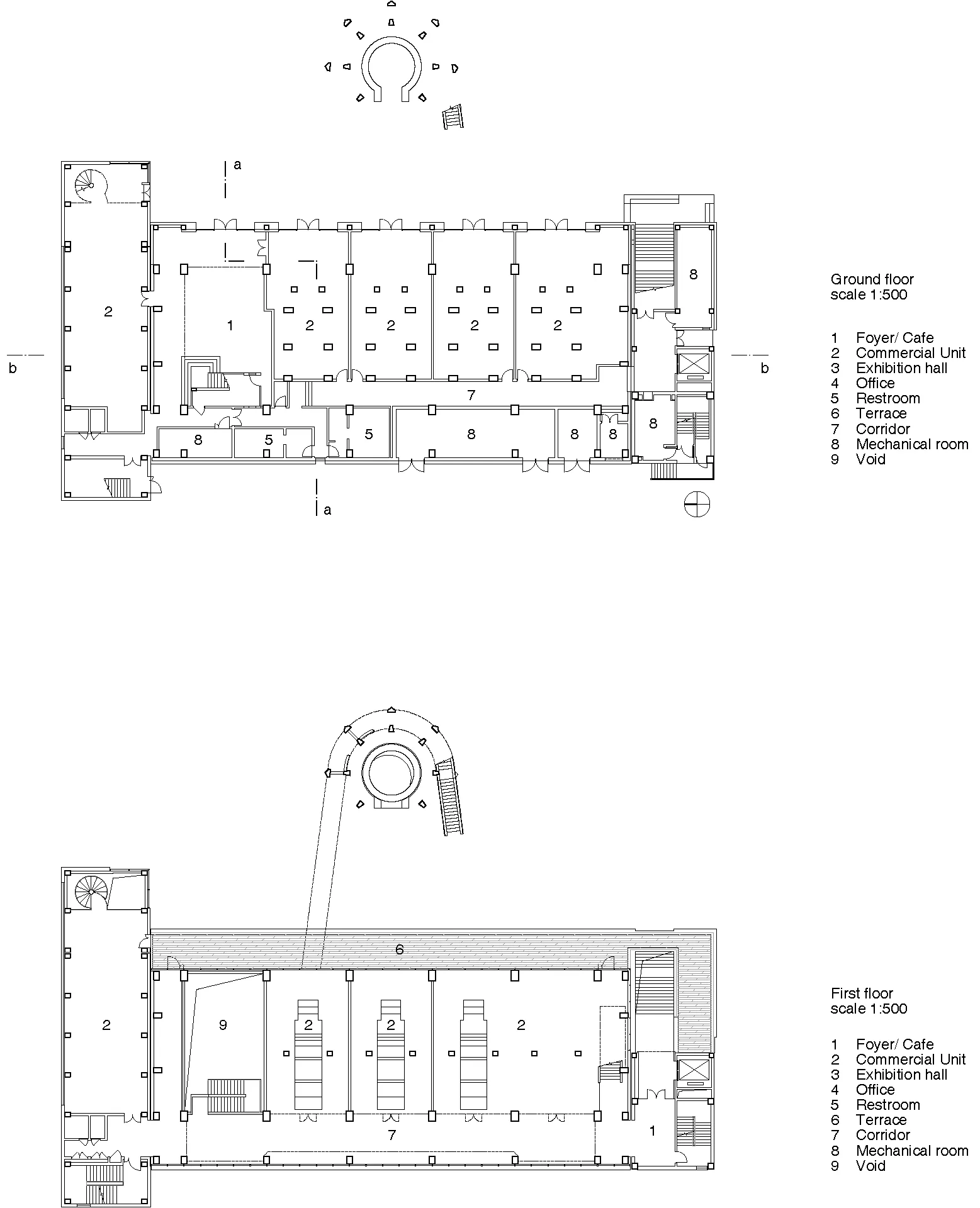 Grundrisse EG und 1.OG, Grafik