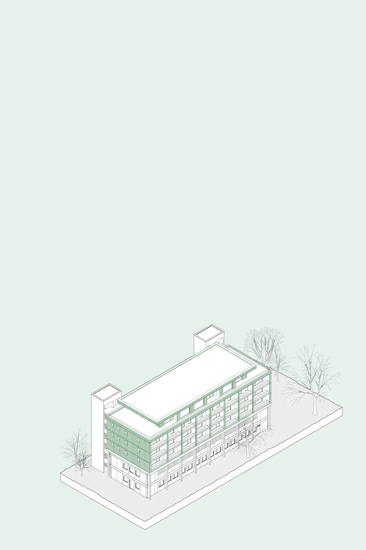 Axonometrie Gesamtdarstellung, Grafik