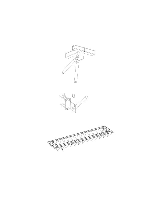 The canopy resembles a ring connected to the parapet with screws and bolts. Diagonal struts anchor it to the timber frame via brackets