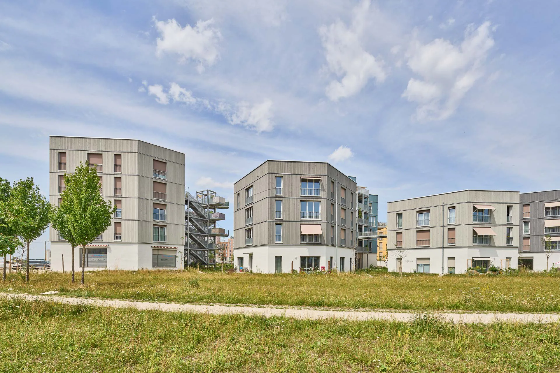 Verbindung zwischen dem neuen Quartier und der ländlichen Umgebung