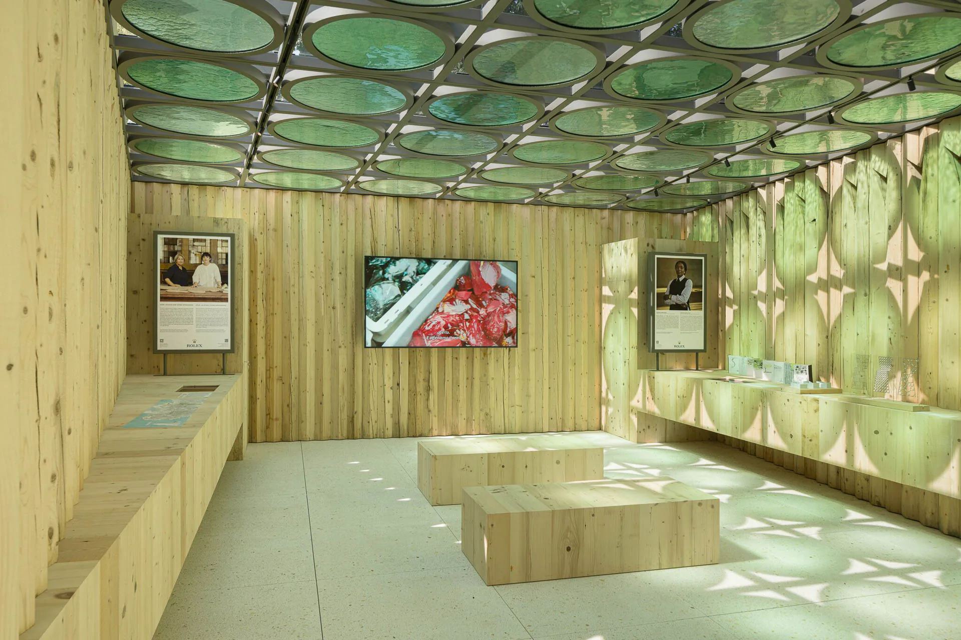 In 2025, the new Rolex Pavilion, designed by Mariam Issoufou, was inaugurated in the Giardini in Venice.