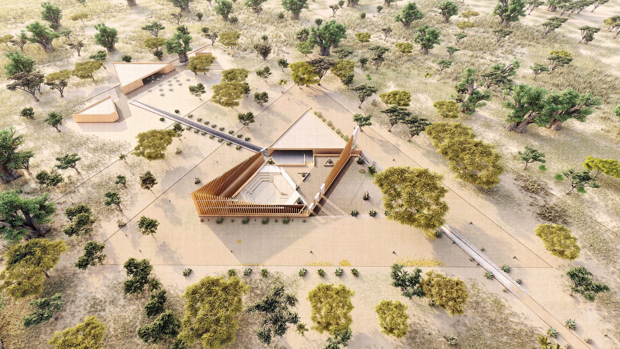 Anti-Monument des 21. Jahrhunderts: Beim Museum Bët-bi im Senegal liegen die Ausstellungsräume unter der Erde. Ein Amphitheater steht für öffentliche Veranstaltungen zur Verfügung.