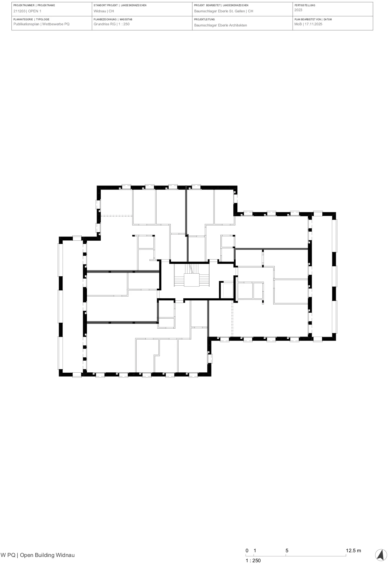 Grundriss Regelgeschoss, Grafik