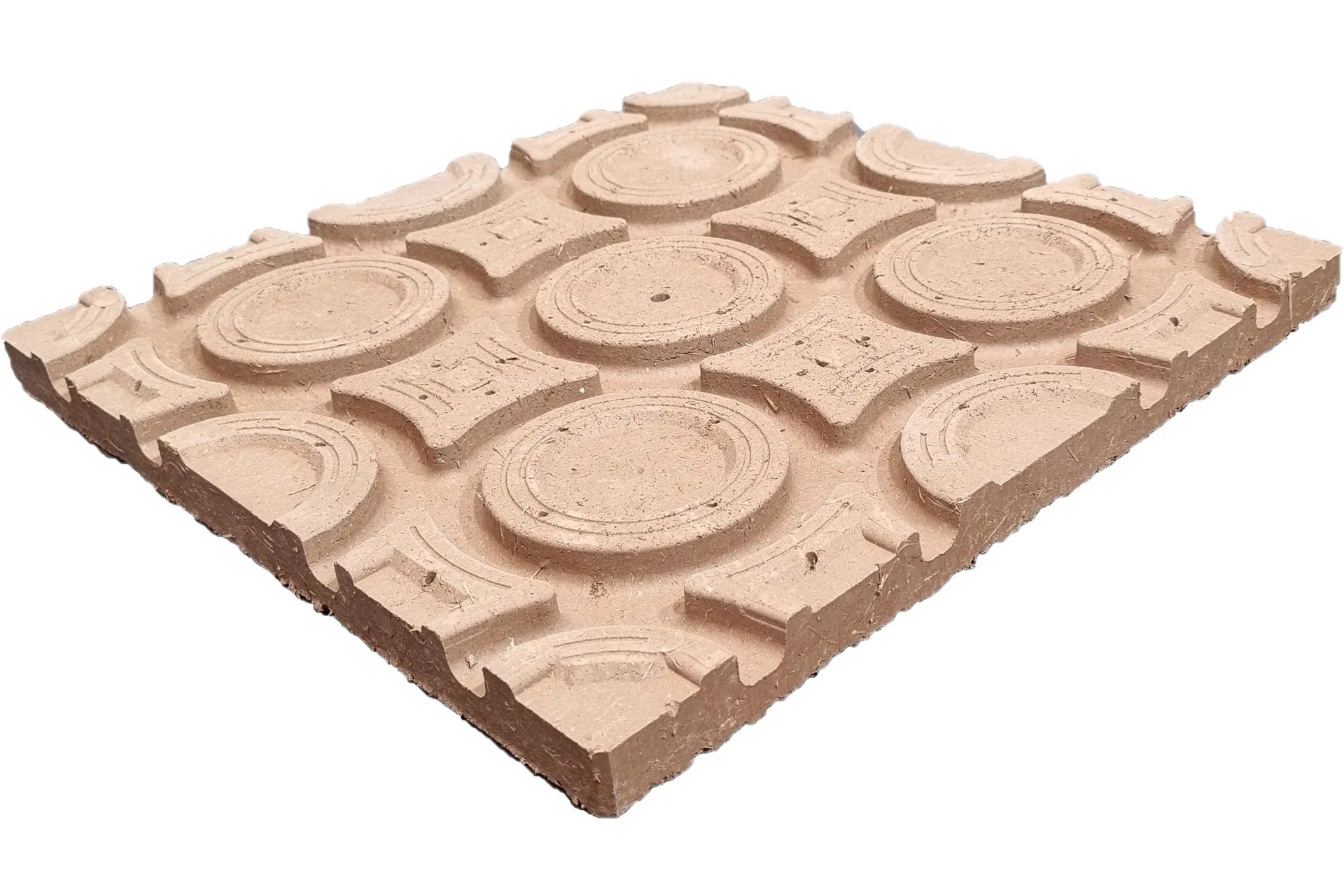 HUMID-Module aus Tonmineralen übernehmen innerhalb der Deckenkonstruktion die Feuchtepufferung und unterstützen die strahlungsbasierte Raumtemperierung.
