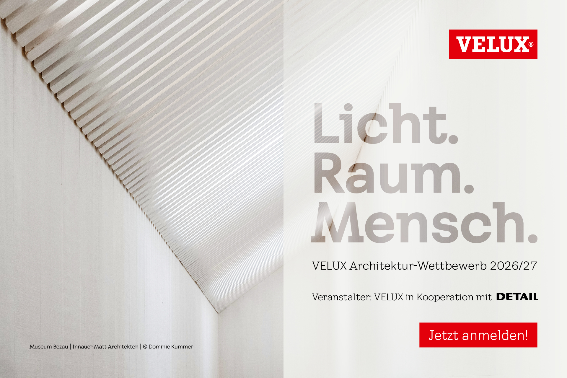 VELUX Architektur-Wettbewerb 2026/27
