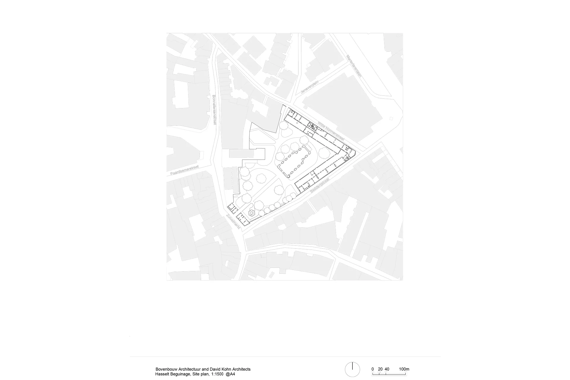Lageplan des Beginenhofs, Grafik