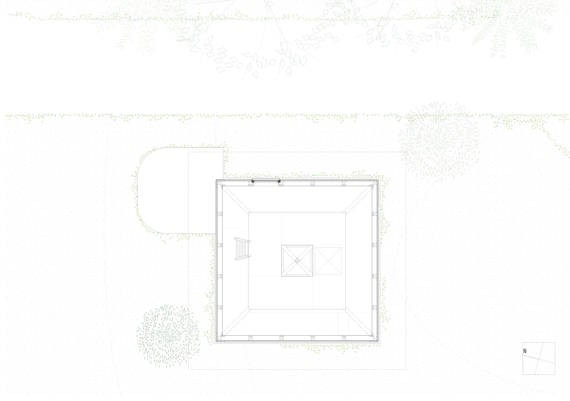Grundriss der oberen Ebene, Grafik
