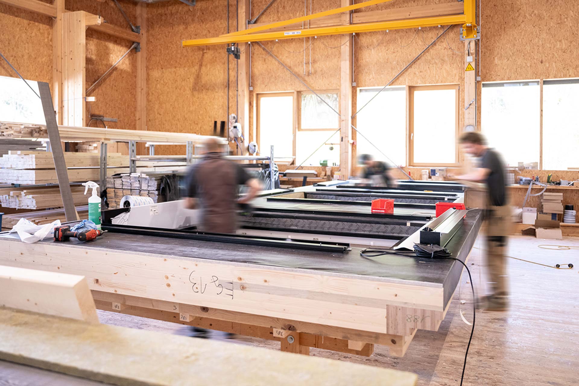 Der Montagerahmen ENVOLA FRAME: 85 Prozent Vorfertigung im Werk.
