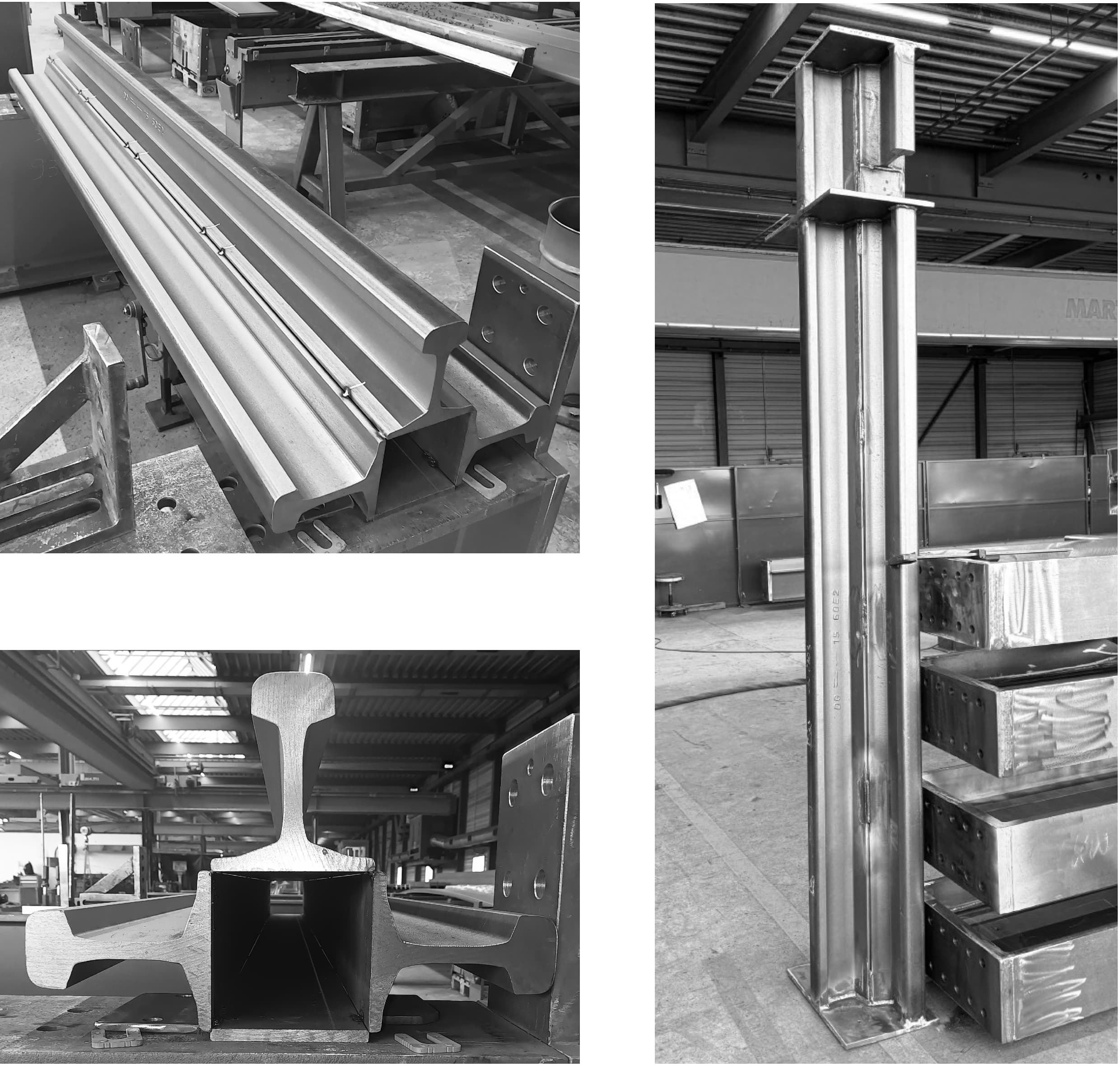 Mock-up of the steel columns